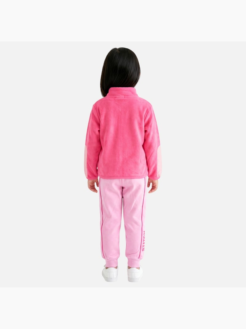 Disney - conjunto de treino: casaco com fecho de correr bicolor e calças a condizer com personagem Rosa - Kiabi