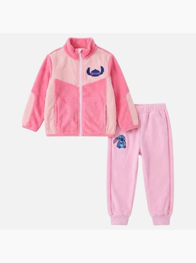 Disney - conjunto de treino: casaco com fecho de correr bicolor e calças a condizer com personagem Rosa - Kiabi