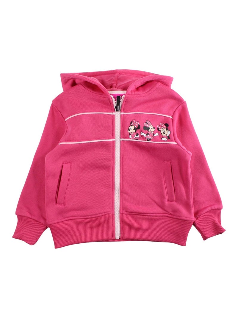 Disney - Conjunto fato de treino menina casaco com capuz e calças estampado Rosa-fúcsia - Kiabi