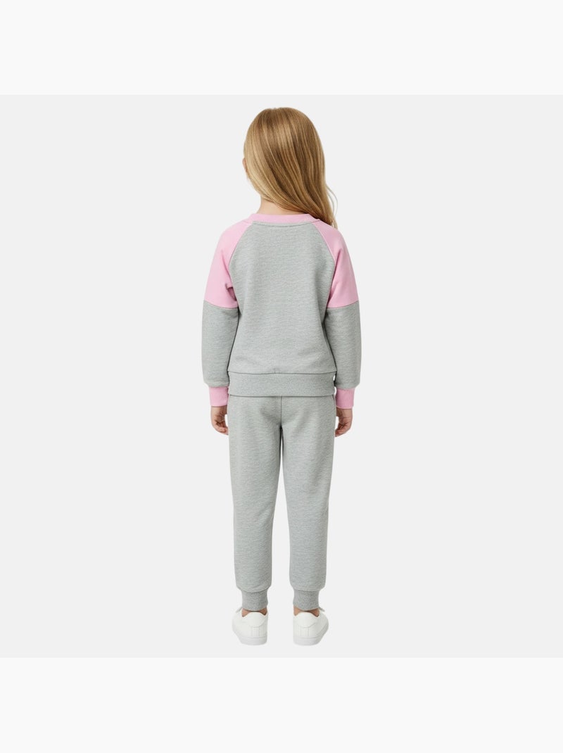 Disney - Conjunto fato de treino menina sweat e calças estampado Cinza - Kiabi