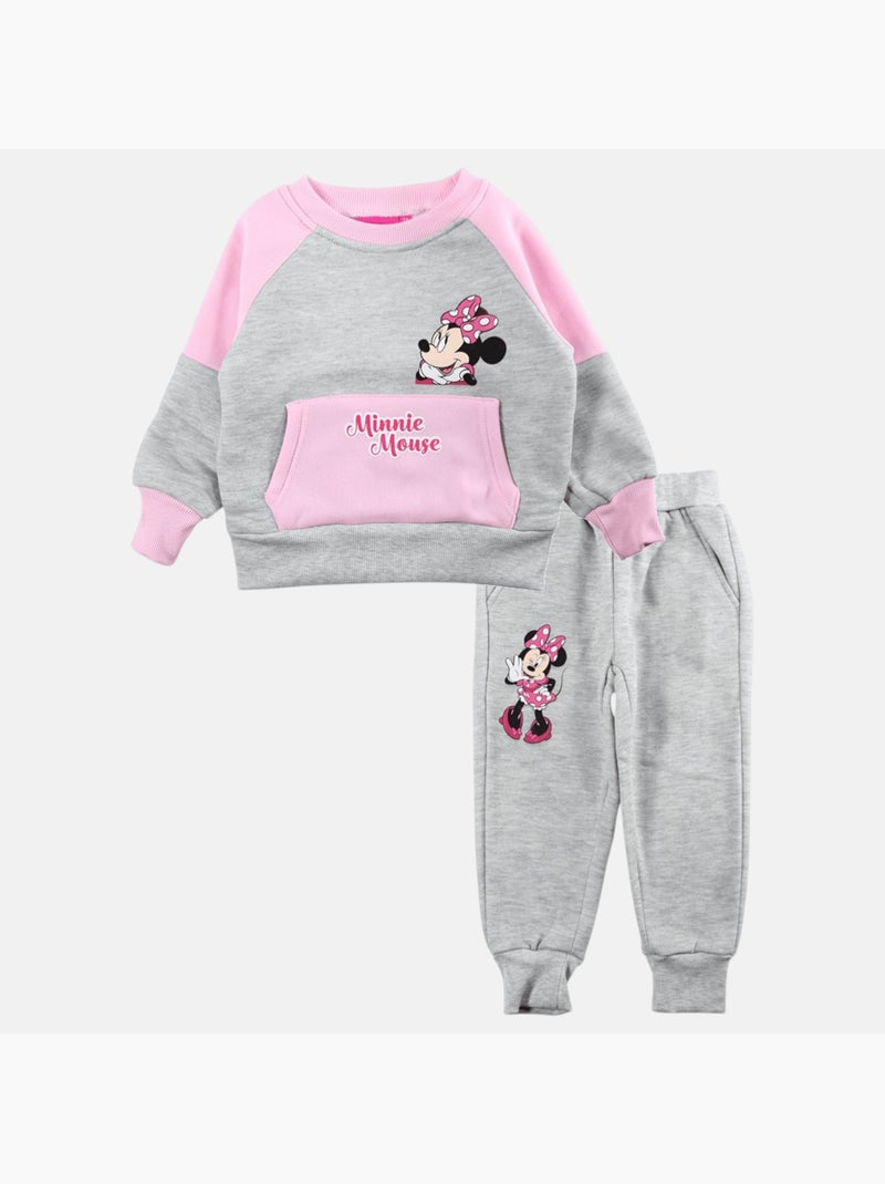 Disney - Conjunto fato de treino menina sweat e calças estampado Cinza - Kiabi