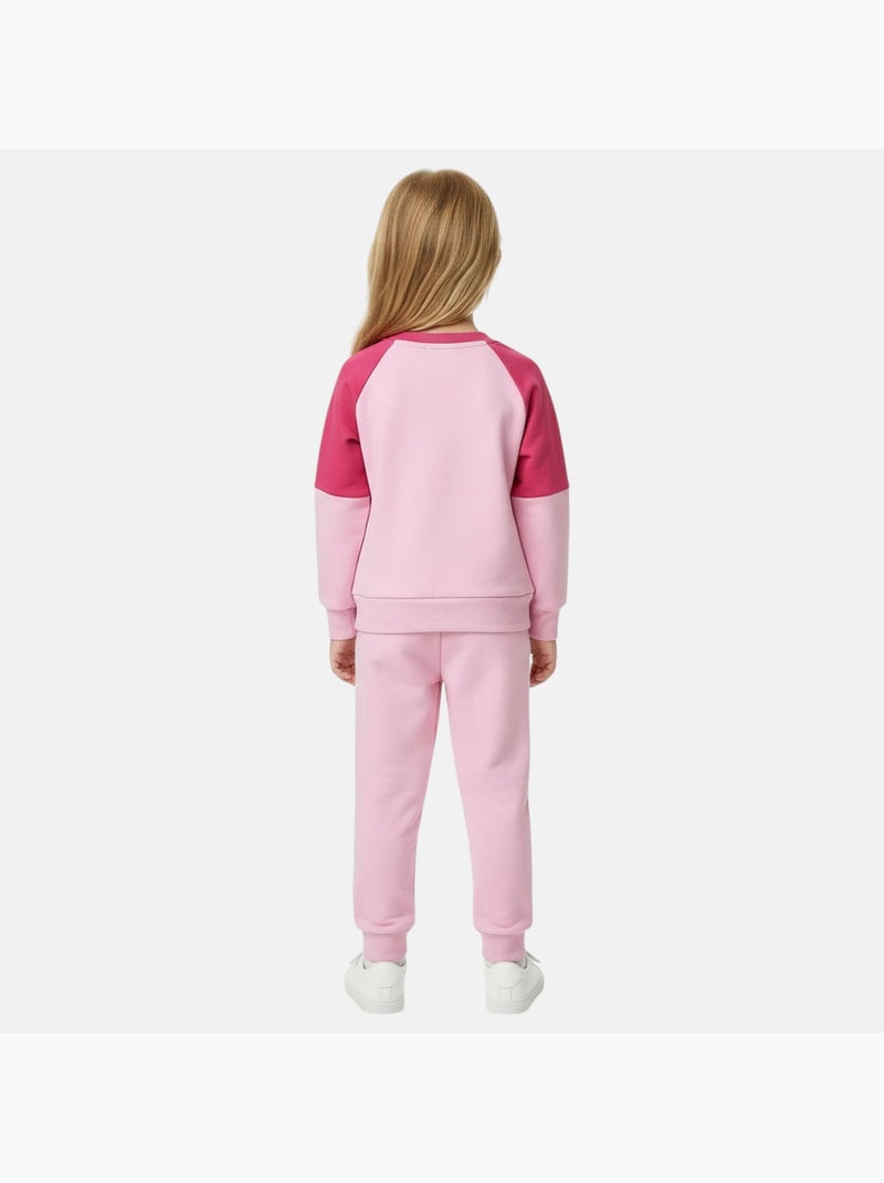 Disney - Conjunto fato de treino menina sweat e calças estampado Rosa - Kiabi