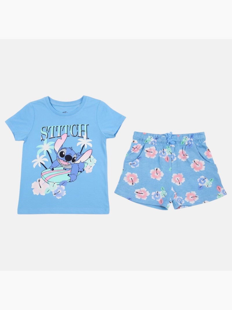 Disney - Conjunto menina Stitch Azul - Kiabi