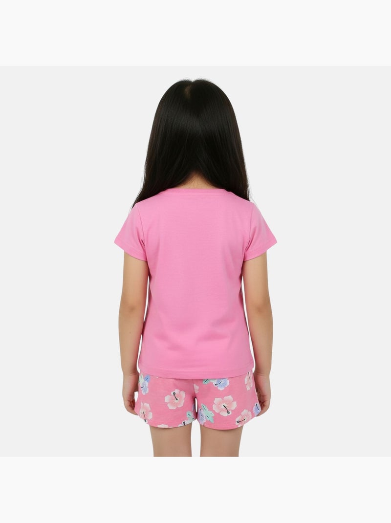 Disney - Conjunto menina Stitch Rosa - Kiabi