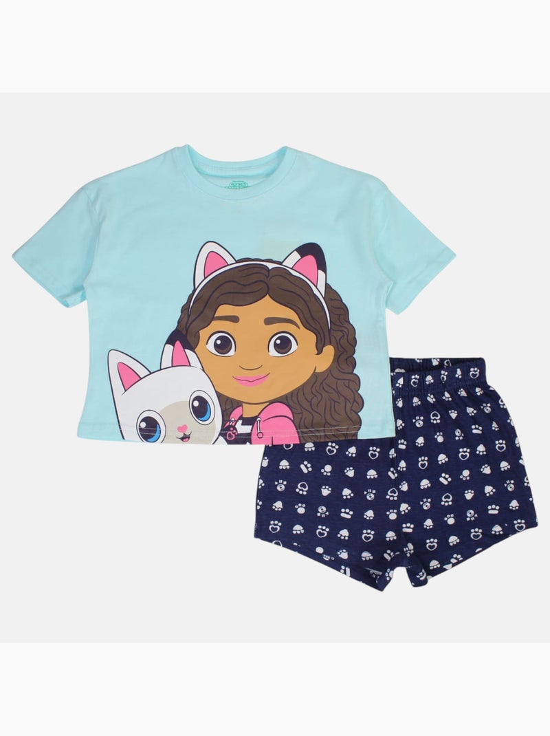 Disney - Conjunto menina t-shirt calção estampado Azul - Kiabi
