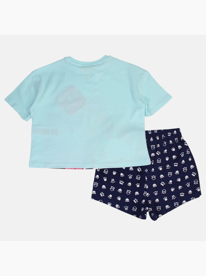 Disney - Conjunto menina t-shirt calção estampado Azul - Kiabi