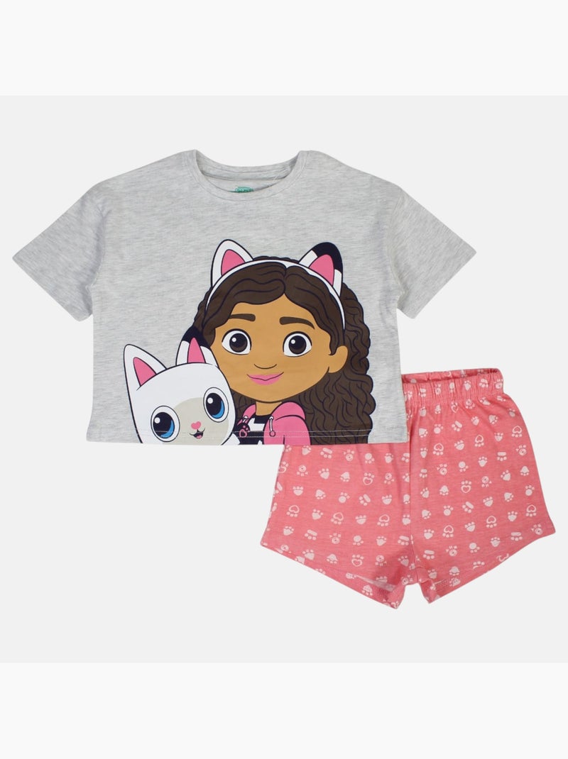 Disney - Conjunto menina t-shirt calção estampado Cinza - Kiabi