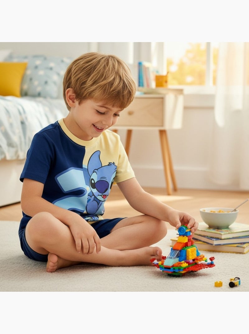 Disney - Conjunto menino Stitch Azul-marinho - Kiabi