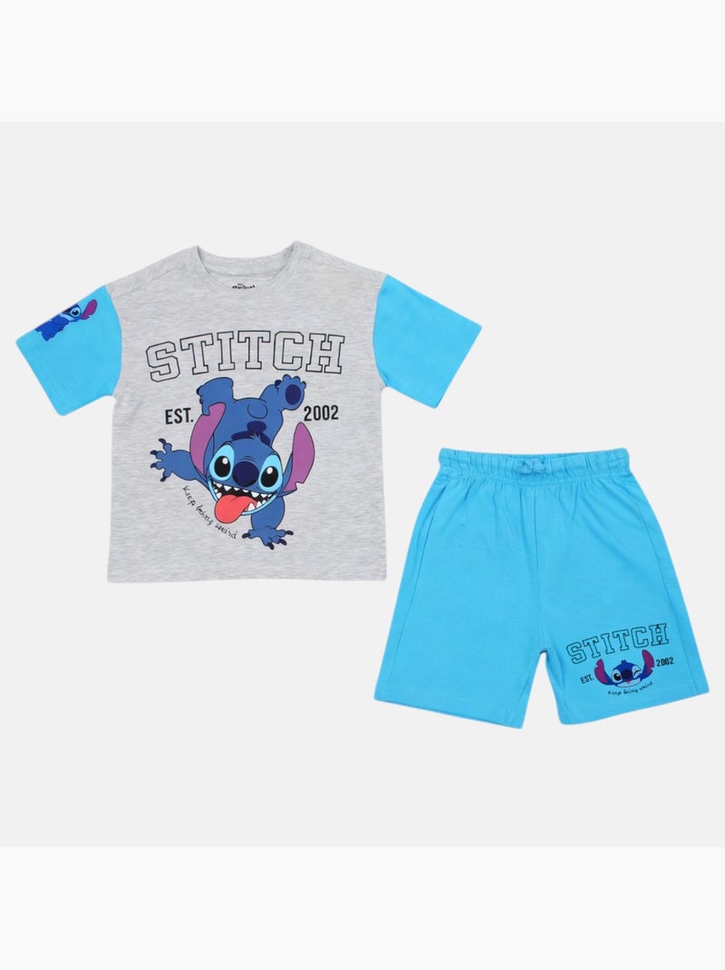 Disney - Conjunto menino Stitch Azul - Kiabi