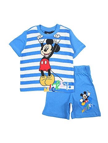Disney - Conjunto t-shirt e calção criança às riscas