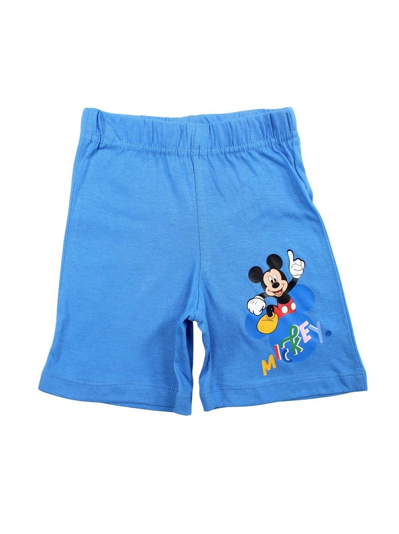 Disney - Conjunto t-shirt e calção criança às riscas Azul - Kiabi