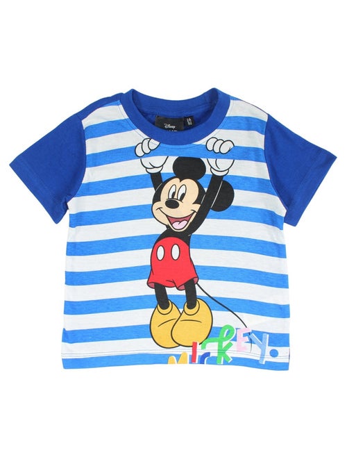 Disney - Conjunto t-shirt e calção criança às riscas - Kiabi
