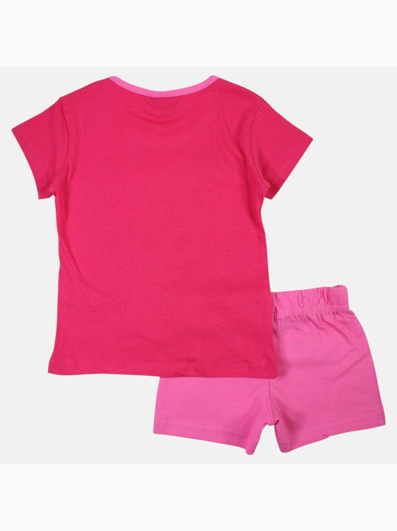 Disney - Conjunto t-shirt e calção criança com padrão Rosa-fúcsia - Kiabi