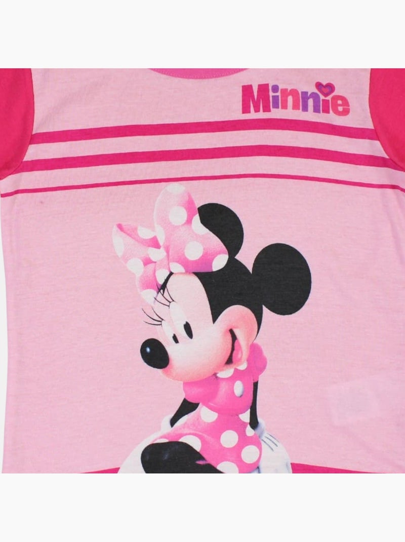 Disney - Conjunto t-shirt e calção criança estampado Rosa - Kiabi