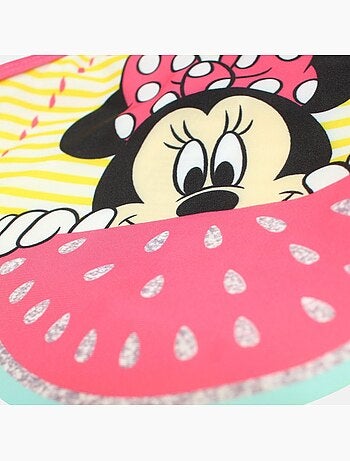 Disney - Fato de banho bebé menina inteiro amarelo às riscas com folhos personagem