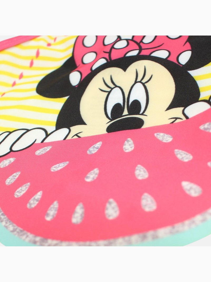 Disney - Fato de banho bebé menina inteiro amarelo às riscas com folhos personagem Amarelo - Kiabi