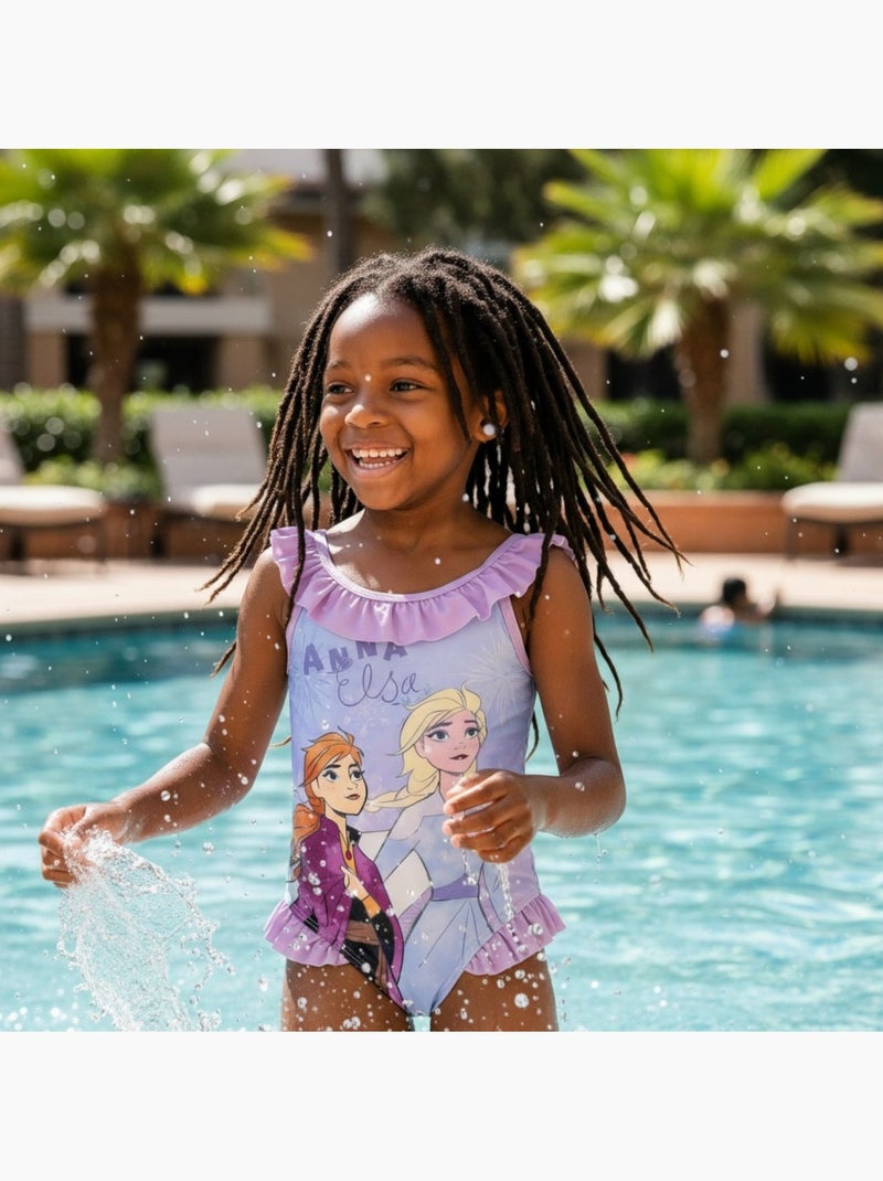 Disney - Fato de banho com alças assimétricas menina Malva - Kiabi