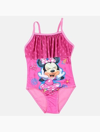 Disney - Fato de banho inteiro com folhos e estampa menina
