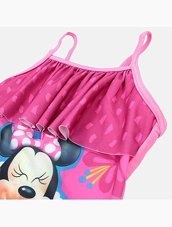 Disney - Fato de banho inteiro com folhos e estampa menina