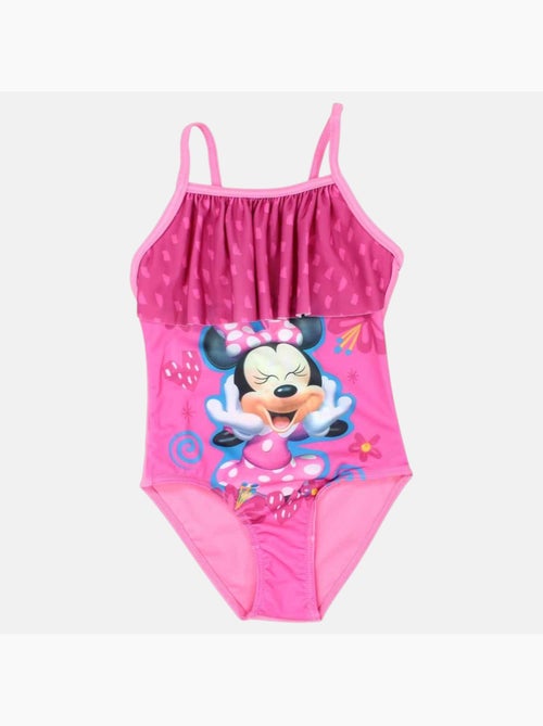 Disney - Fato de banho inteiro com folhos e estampa menina - Kiabi