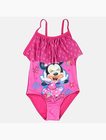 Disney - Fato de banho inteiro com folhos e estampa menina