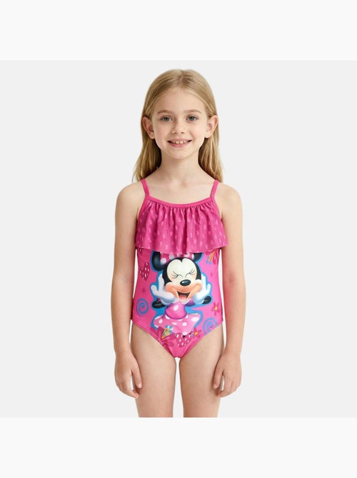 Disney - Fato de banho inteiro com folhos e estampa menina - Kiabi Disney - Fato de banho inteiro com folhos e estampa menina - Kiabi