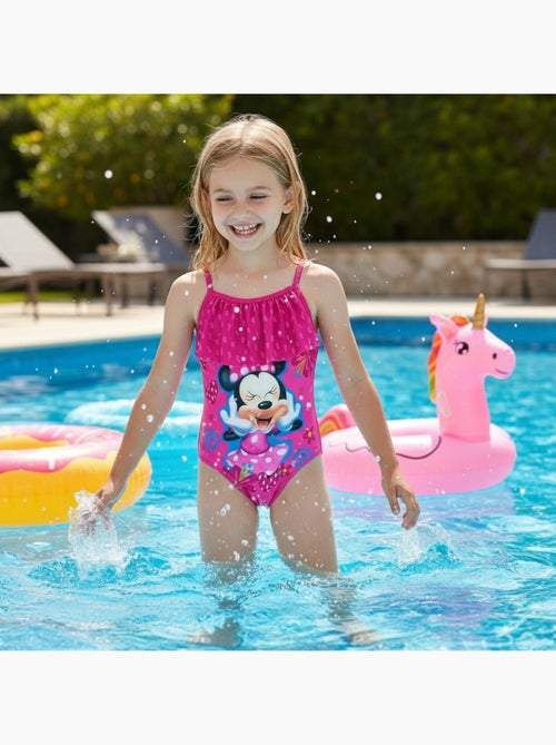 Disney - Fato de banho inteiro com folhos e estampa menina - Kiabi Disney - Fato de banho inteiro com folhos e estampa menina - Kiabi