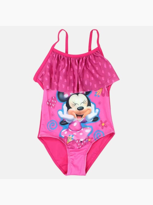 Disney - Fato de banho inteiro com folhos e estampa menina - Kiabi Disney - Fato de banho inteiro com folhos e estampa menina - Kiabi