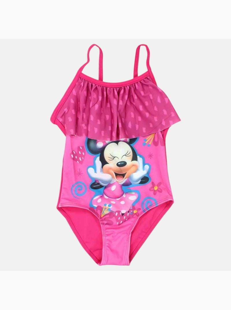 Disney - Fato de banho inteiro com folhos e estampa menina Vermelho - Kiabi