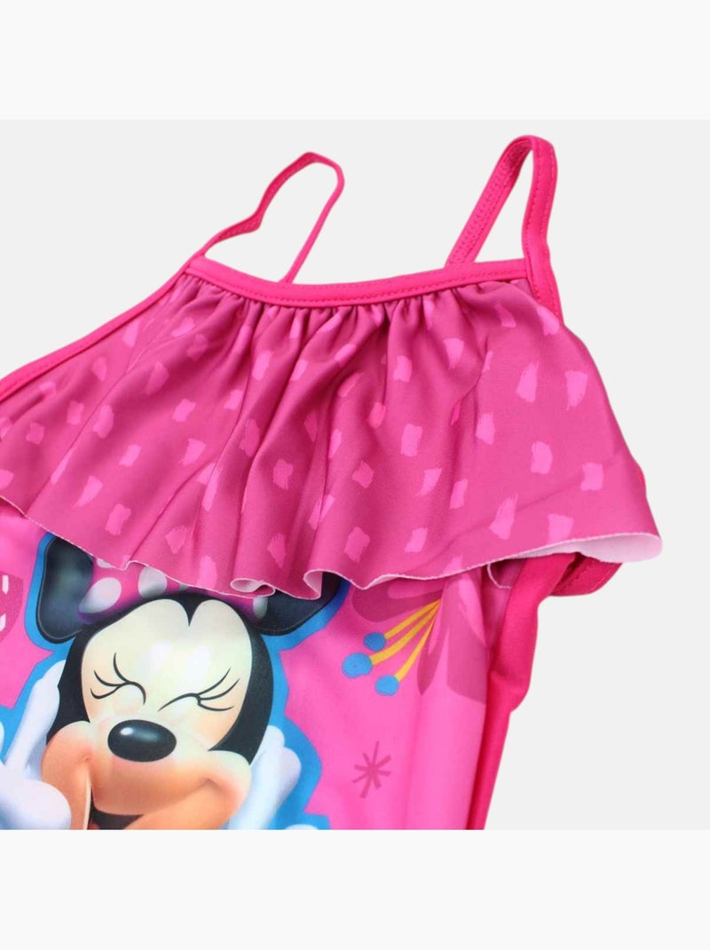 Disney - Fato de banho inteiro com folhos e estampa menina Vermelho - Kiabi