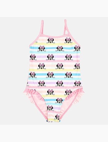 Disney - Fato de banho menina inteiro às riscas multicolor personagem