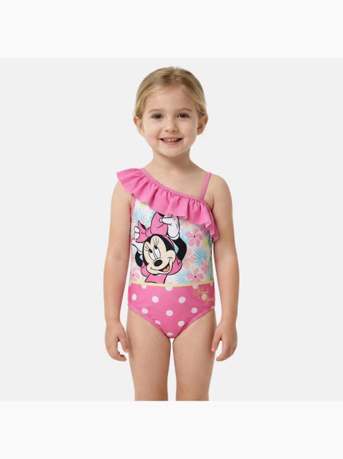 Disney - Fato de banho menina inteiro assimétrico rosa com bolinhas personagem - Kiabi Disney - Fato de banho menina inteiro assimétrico rosa com bolinhas personagem - Kiabi