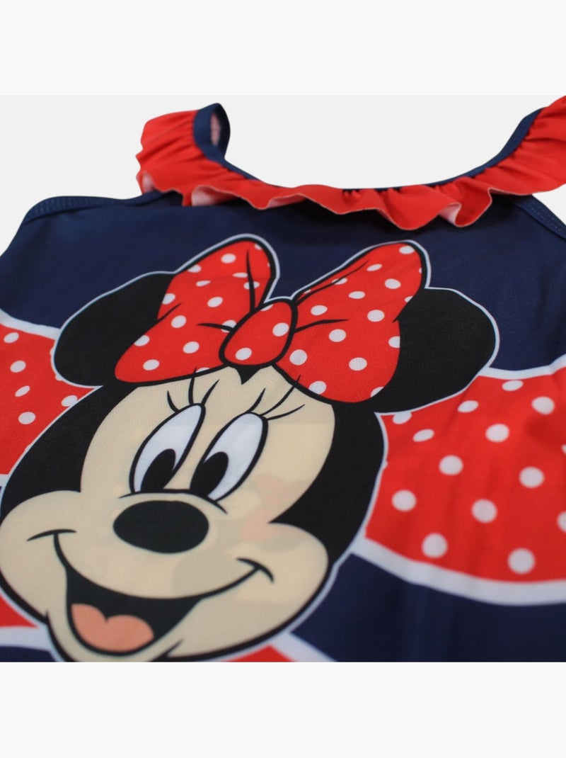 Disney - Fato de banho menina inteiro azul marinho com folhos personagem Vermelho - Kiabi