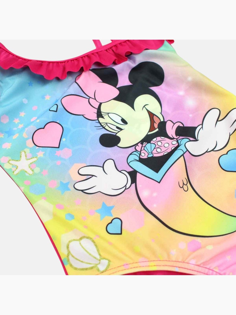 Disney - Fato de banho menina inteiro estampado Rosa-fúcsia - Kiabi