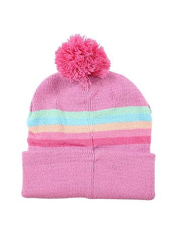 Disney - Gorro criança rosa com pompom personagem