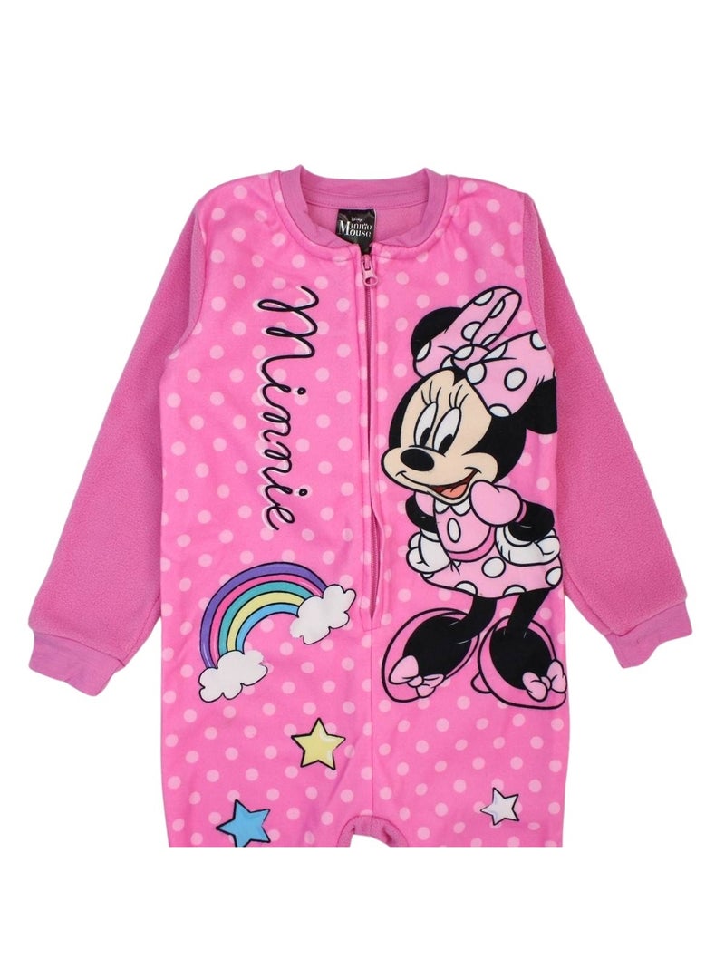 Disney - Macacão bebé menina rosa com fecho e bolinhas personagem Rosa - Kiabi