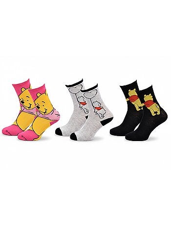 Disney - meias mulher licença winnie the pooh pack de 3 pares