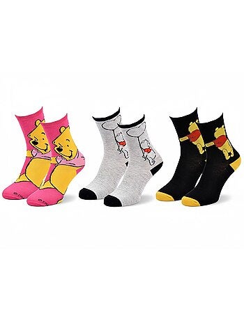Disney - meias mulher licença winnie the pooh pack de 3 pares