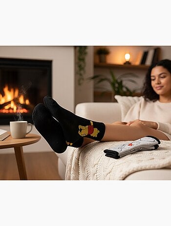 Disney - meias mulher licença winnie the pooh pack de 3 pares