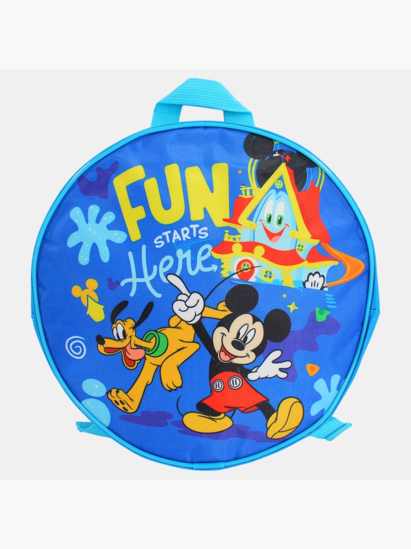 Disney - Mochila redonda criança 27x9 cm com padrão Azul - Kiabi