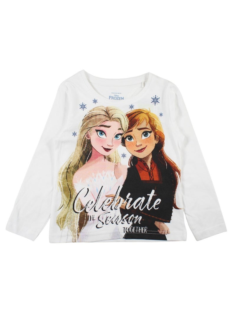 Disney - Pijama de algodão menina com estampa de personagem Branco - Kiabi