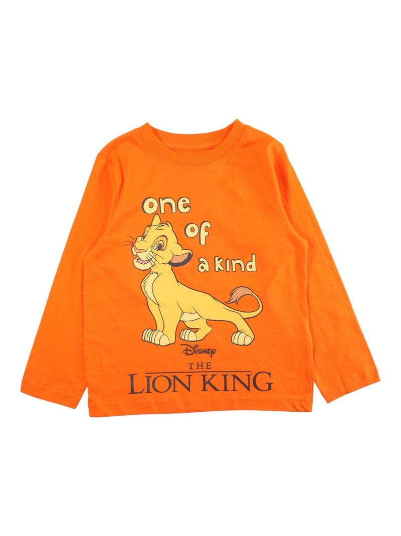 Disney - Pijama de algodão (parte de cima e calças) Laranja - Kiabi