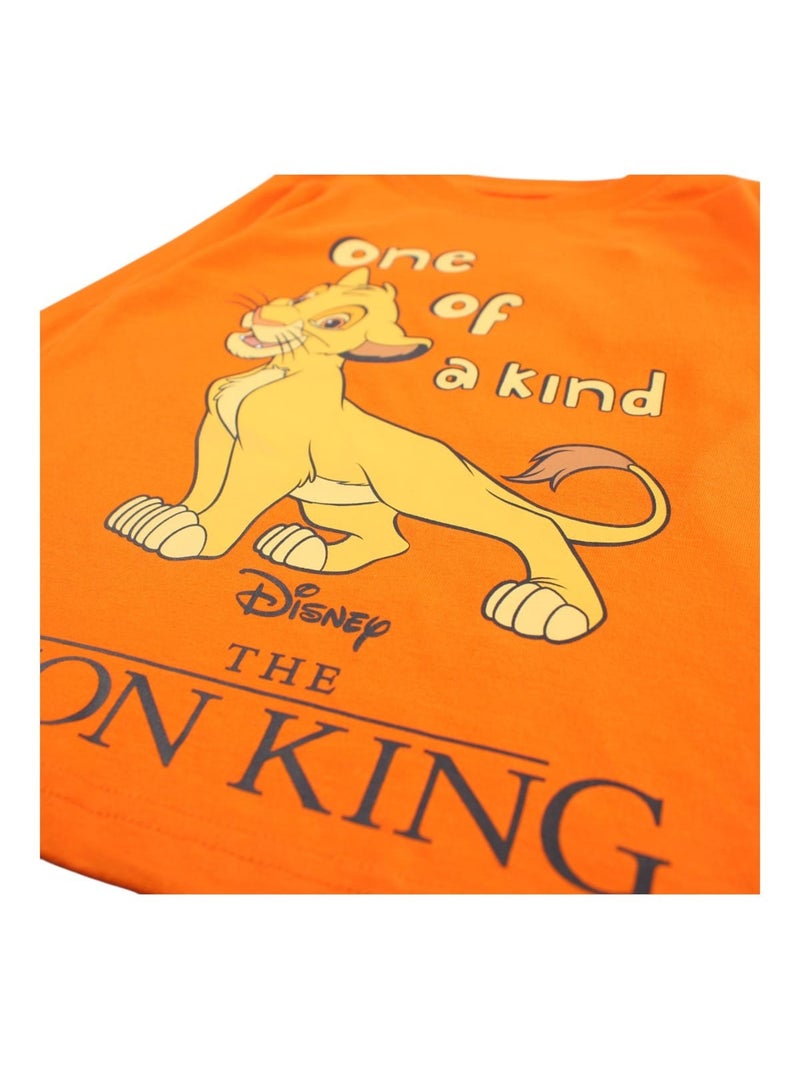 Disney - Pijama de algodão (parte de cima e calças) Laranja - Kiabi