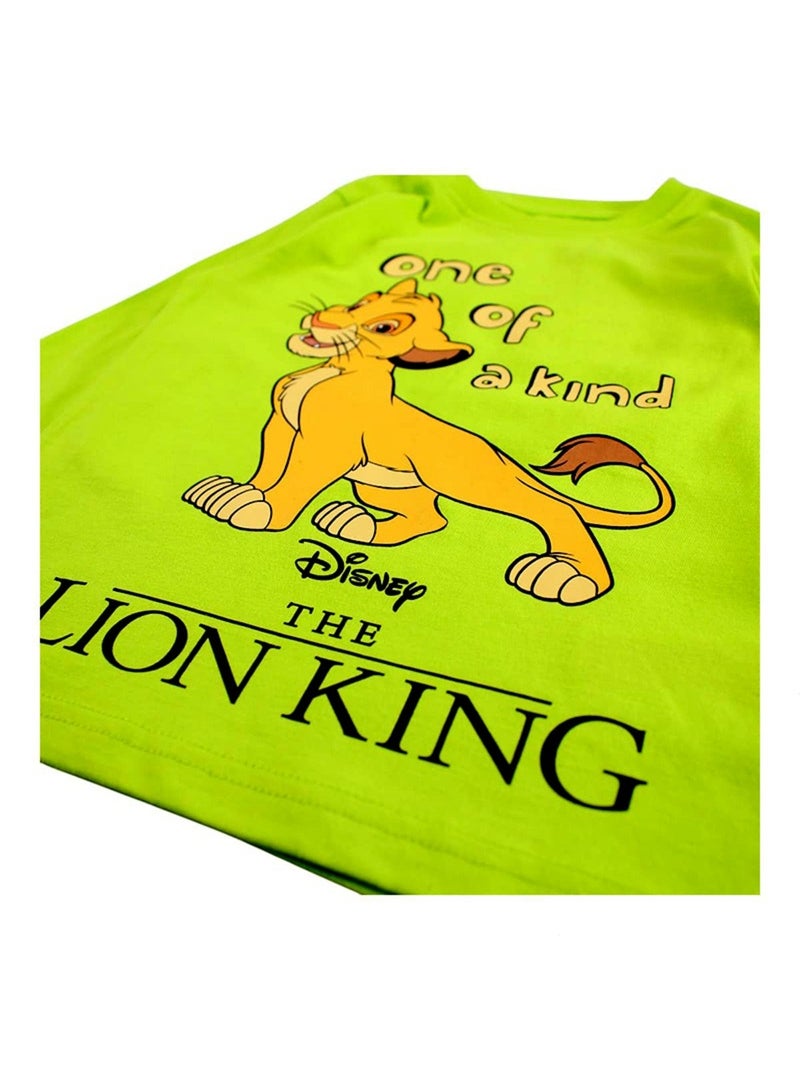 Disney - Pijama de algodão (parte de cima e calças) Verde - Kiabi