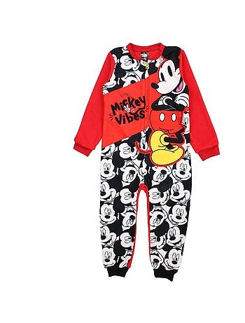 Disney - Pijama macacão criança preto e vermelho