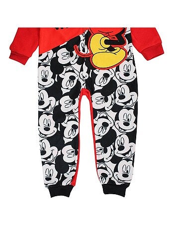 Disney - Pijama macacão criança preto e vermelho