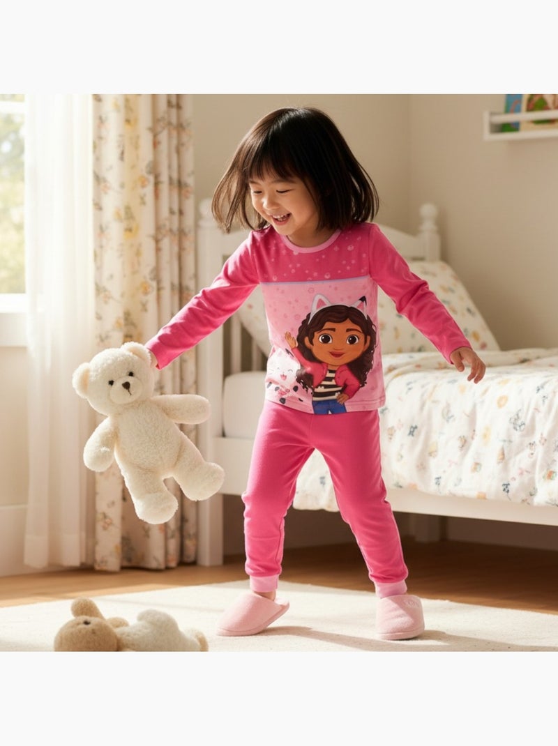 Disney - Pijama menina estampado manga comprida calças Rosa - Kiabi