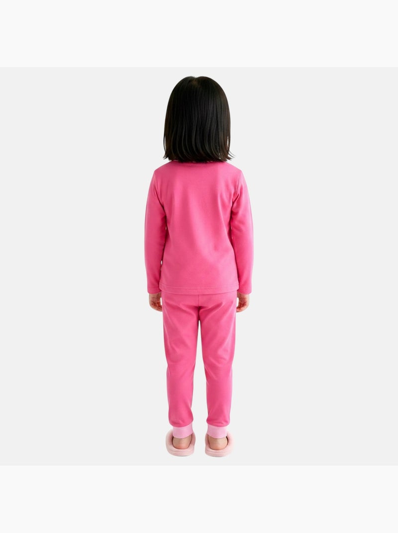 Disney - Pijama menina estampado manga comprida calças Rosa - Kiabi