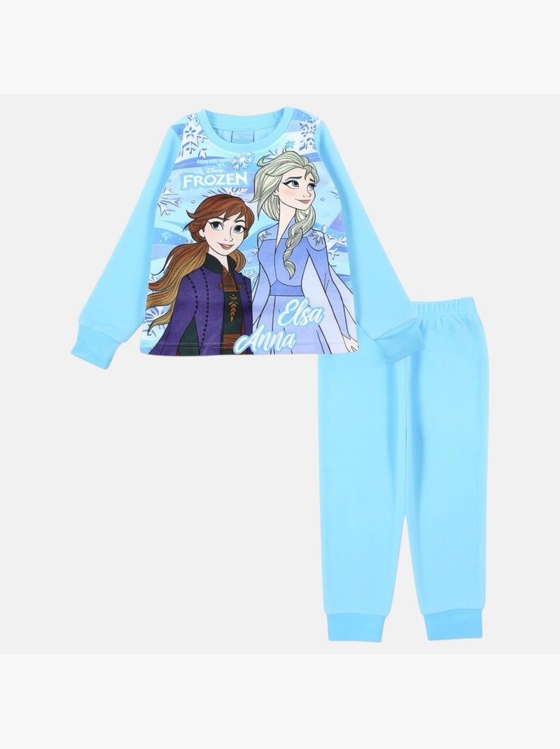 Disney - Pijama polar de algodão menina com estampa de personagem Azul - Kiabi