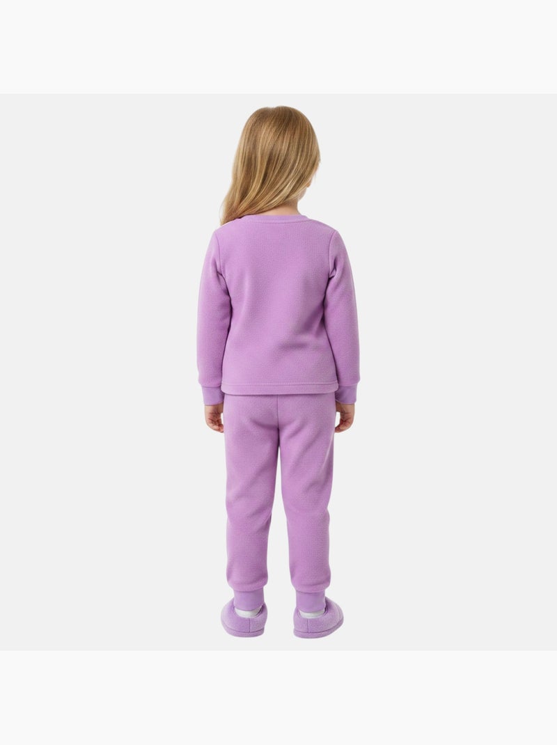 Disney - Pijama polar de algodão menina com estampa de personagem Roxo - Kiabi